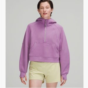 Scuba oversized 1/2 zip wisteria purple